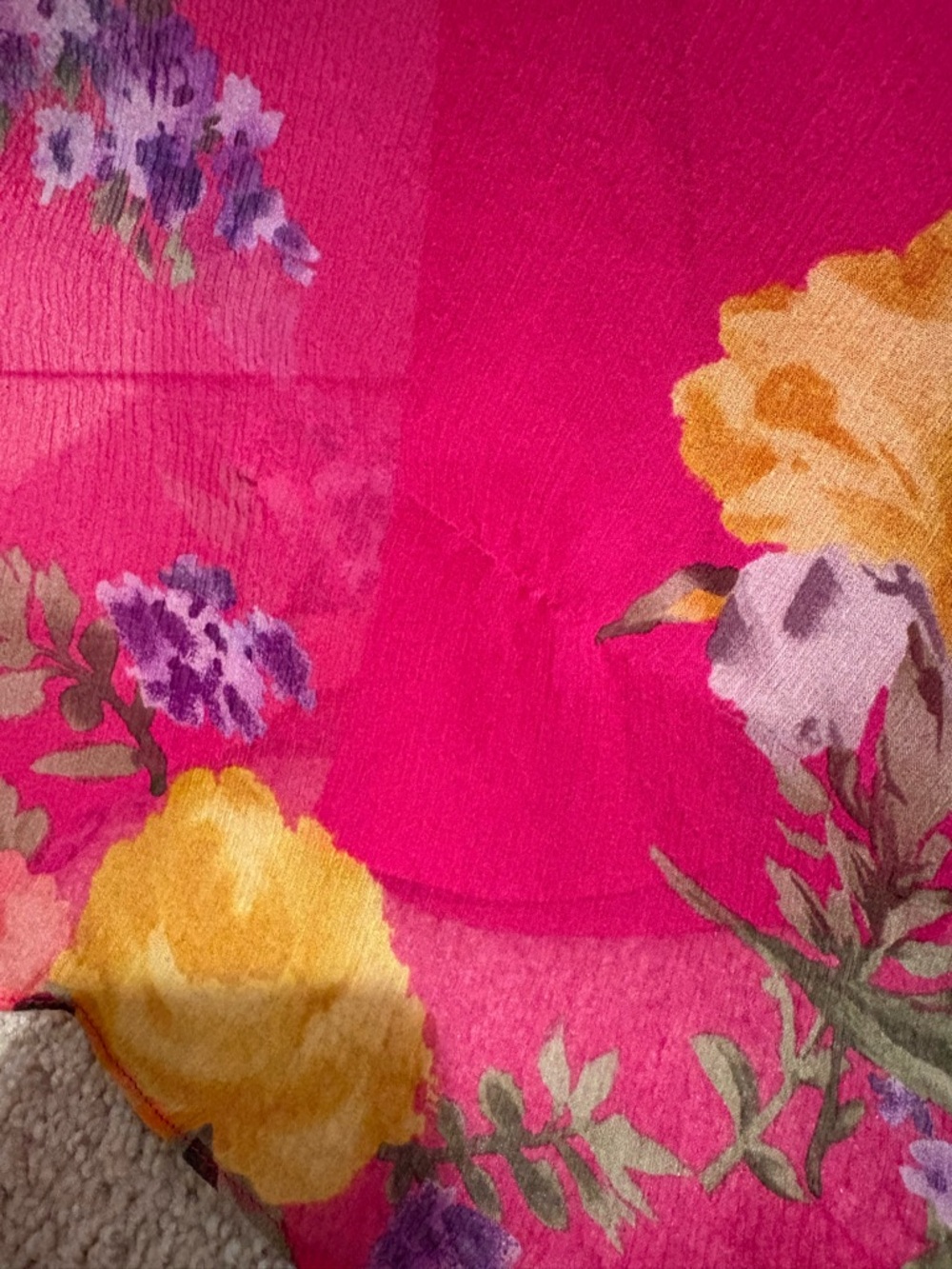 Vintage Silk Ralph Lauren Floral Dress Strapless size 6 - Picture 7 of 7